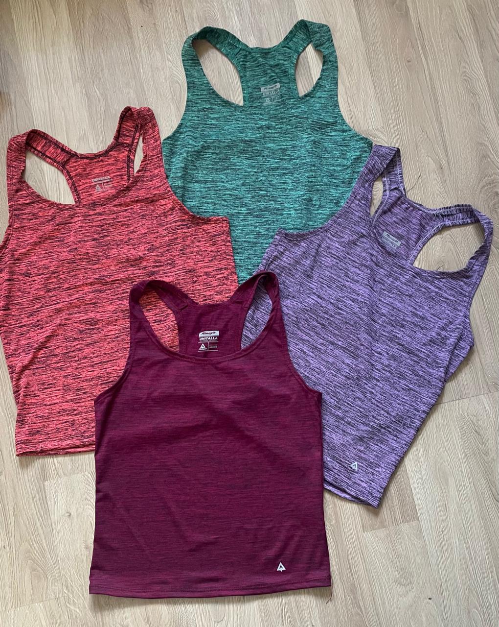 Camiseta jaspeada sin manga