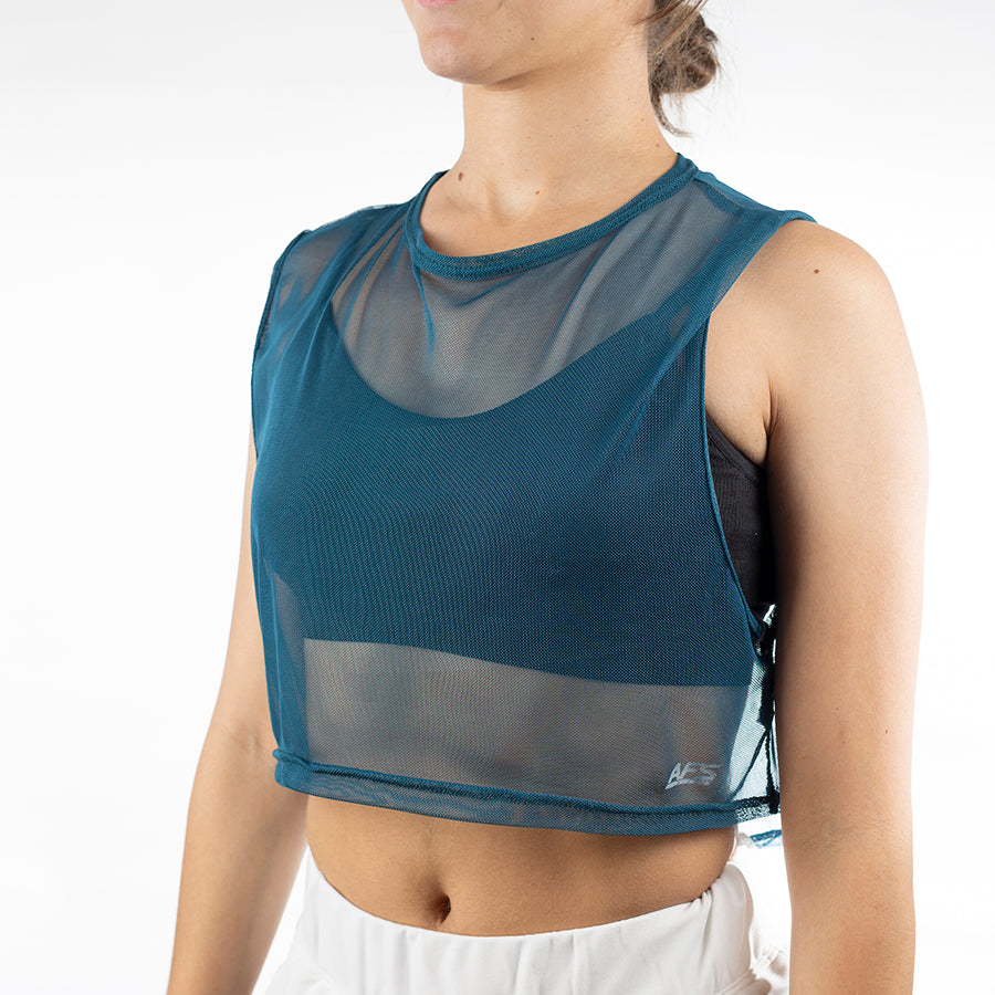 Blusa mesh sin manga