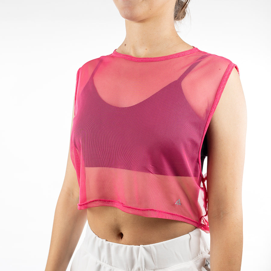 Blusa mesh sin manga