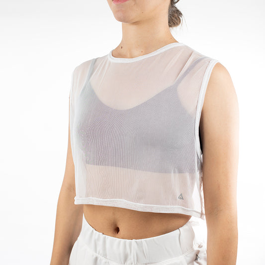 Blusa mesh sin manga
