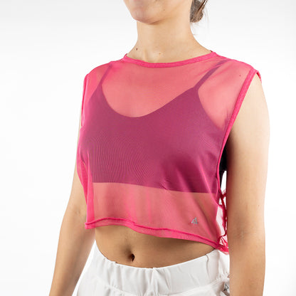 Blusa mesh sin manga