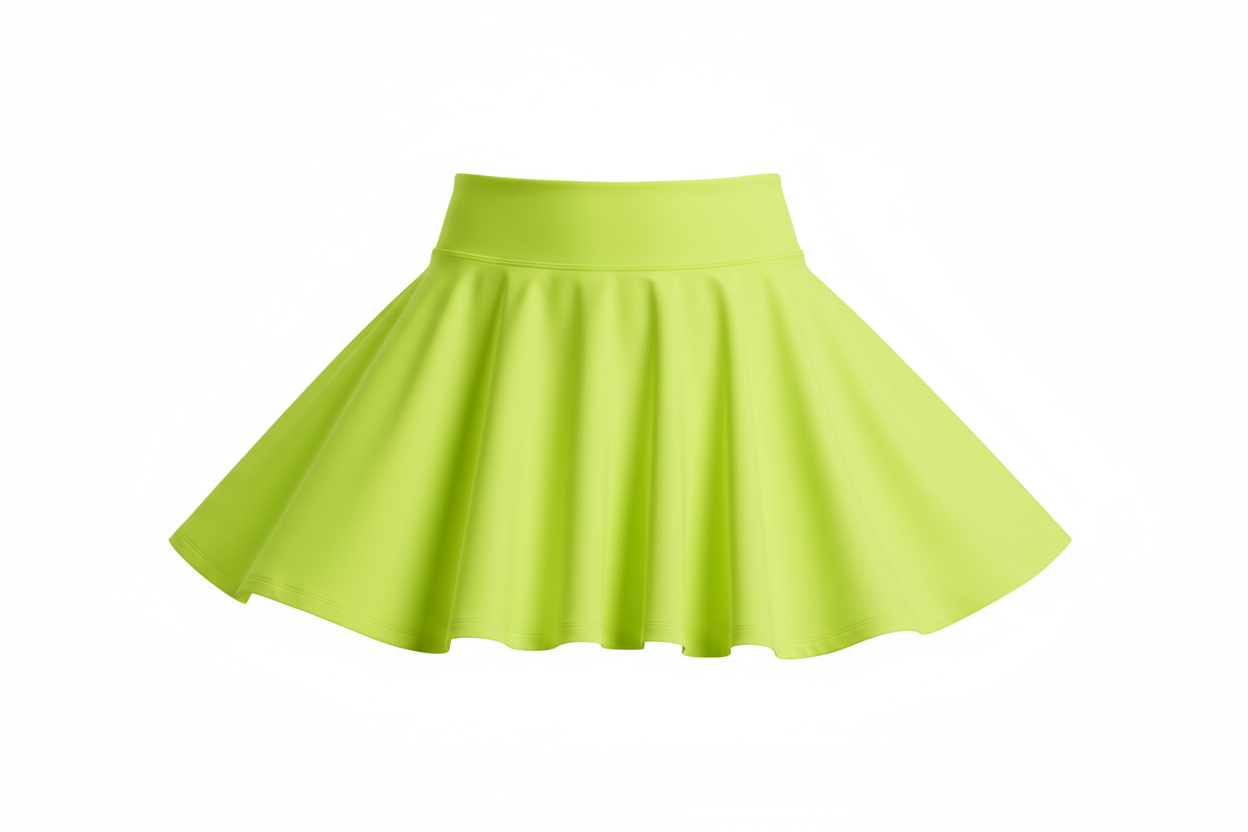 falda short circular amarillo neon talla grande, toma de ejemplo las fotos de mi inventario que llevan el mismo nombre