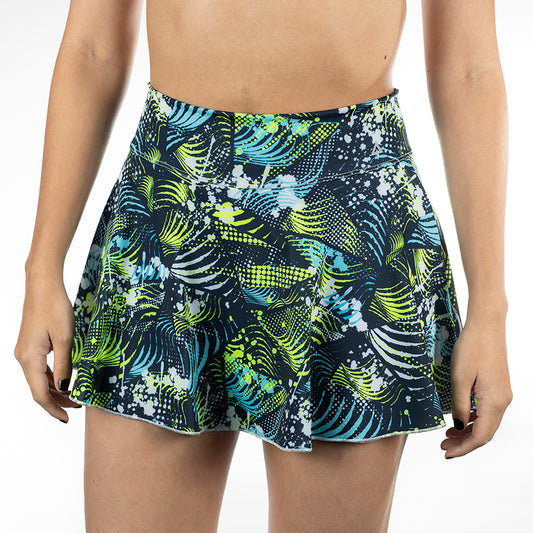 Falda short sublimada neon